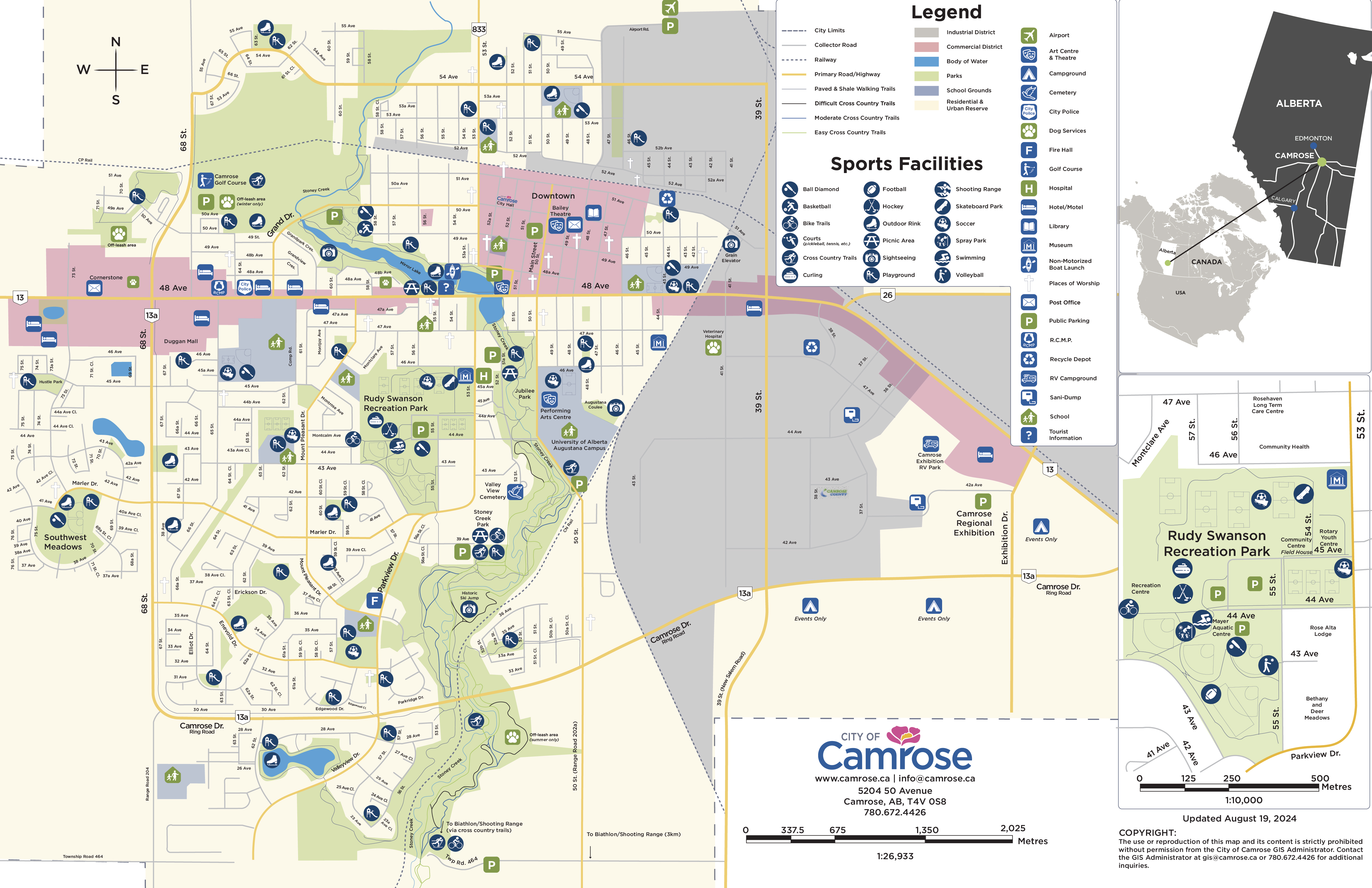 Directions To Camrose Alberta Map Of Camrose